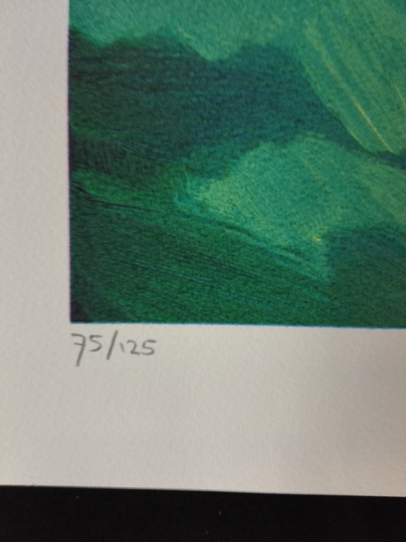 Jentsje Popma, zeefdruk op papier, Titel: bruggetje bij giessendam kopen? Bied vanaf 75!