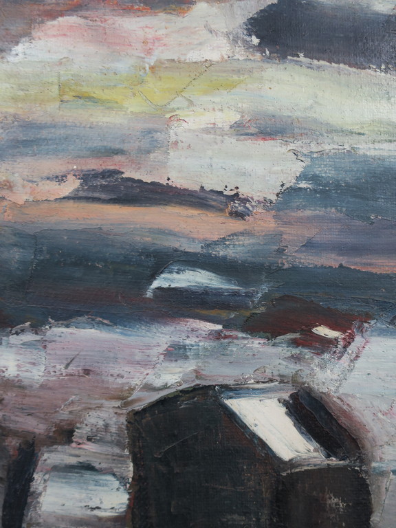 Jan Schouten: Olieverf op doek, Winterlandschap met boom - Ingelijst kopen? Bied vanaf 100!