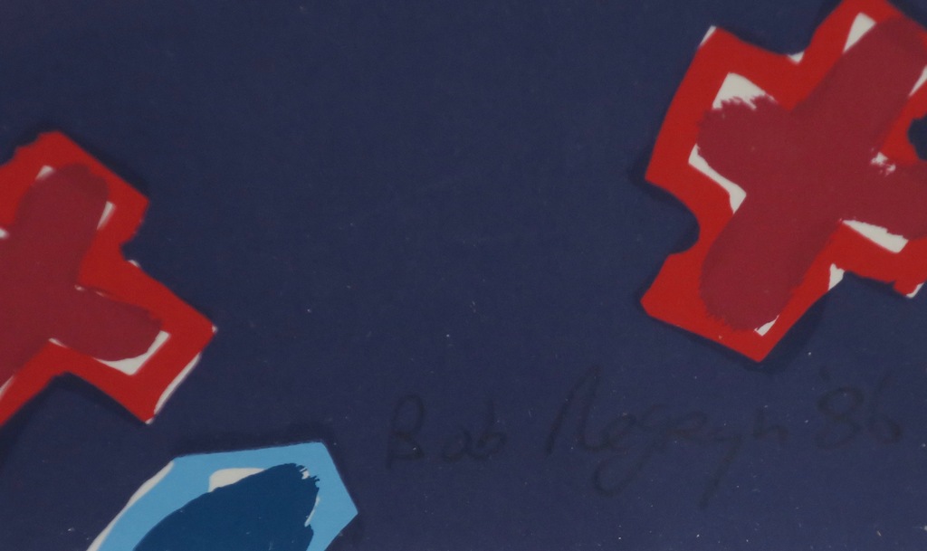 Bob Negryn: Zeefdruk, Stilleven -Ingelijst  kopen? Bied vanaf 40!