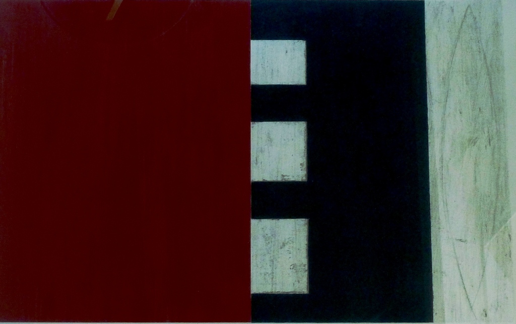 Bert Loerakker, ingelijste zeefdruk: compositie, handgesigneerd, 1991 kopen? Bied vanaf 75!