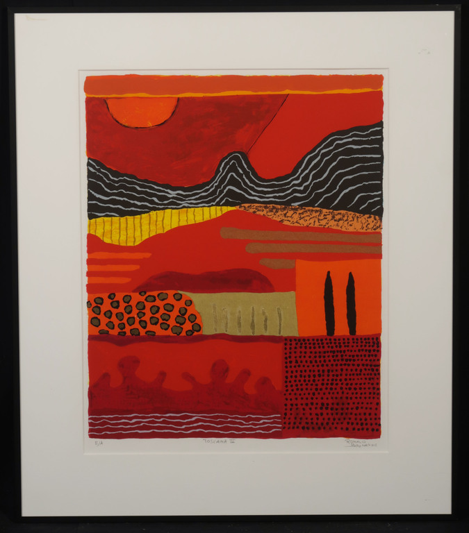 Ronald Boonacker: Zeefdruk, Toscana III - Ingelijst verkocht voor € 80!