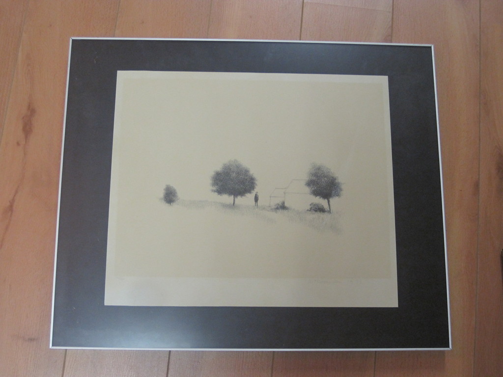 Metten Koornstra - lithografie "man bij huis" gesigneerd 1973 kopen? Bied vanaf 1!