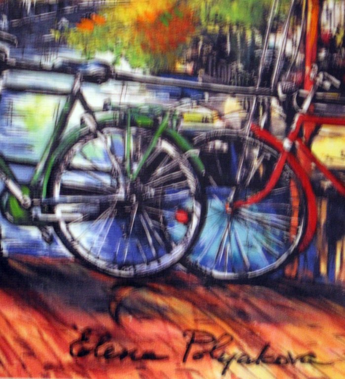 Elena Polyakova:  Een dag in  Amsterdam, Gemengde techniek kopen? Bied vanaf 75!