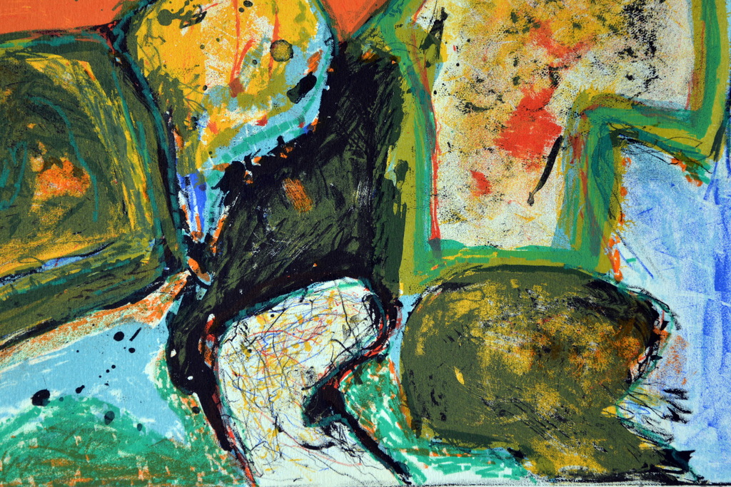 Mogens Balle - kleurenlitho - 'Fantasiefiguren' - Cobra - gesigneerd  -  58/150 kopen? Bied vanaf 89!