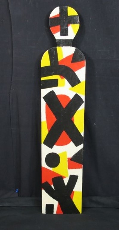 Ferenc Gogos: Acryl op hout, Baba 2 verkocht voor € 400!