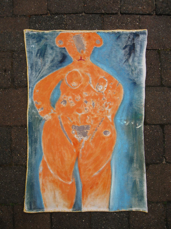 Vreemd naakt - olieverf op doek - kunstenaar onbekend kopen? Bied vanaf 33!