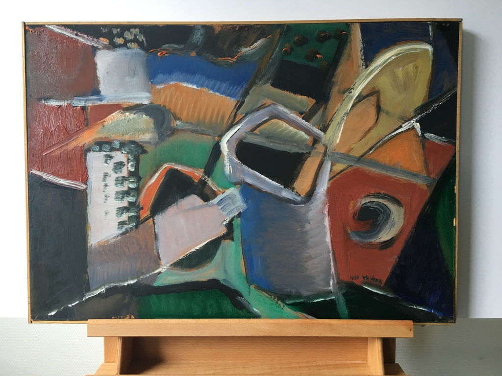 Jan van der Veer, olieverf op board. Titel onbekend kopen? Bied vanaf 250!