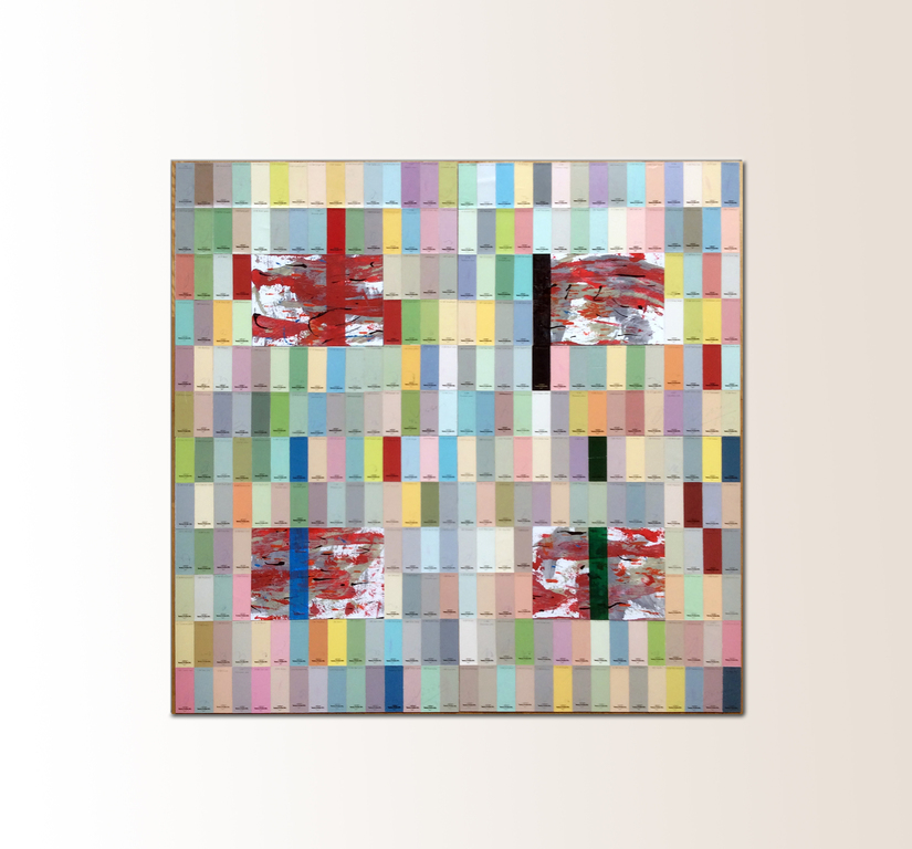 Jack Vissers - Jack Vissers - CORFLUX - collage en acryl  kopen? Bied vanaf 65!