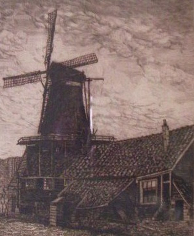 J.W.Kiesewetter.Ets.Molen. kopen? Bied vanaf 75!