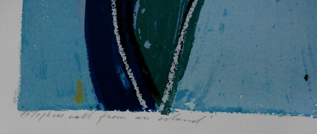 Piet Warffemius - Piet Warffemius - zeefdruk: Telephone call from an island - 1990 kopen? Bied vanaf 60!