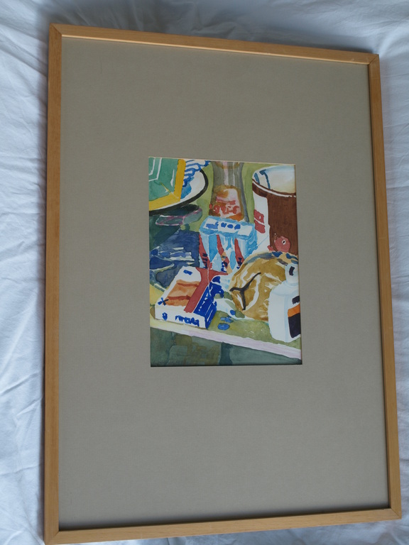 Teun Massink : Aquarel – Binnenkast – gesigneerd & ingelijst – 1977  kopen? Bied vanaf 1!