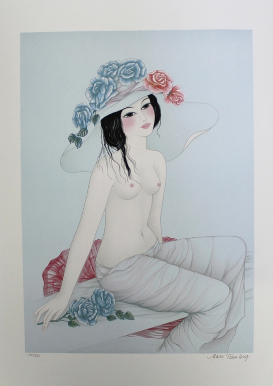 Mara Tran Long - Originele handgesigneerde kleuren litho  kopen? Bied vanaf 30!