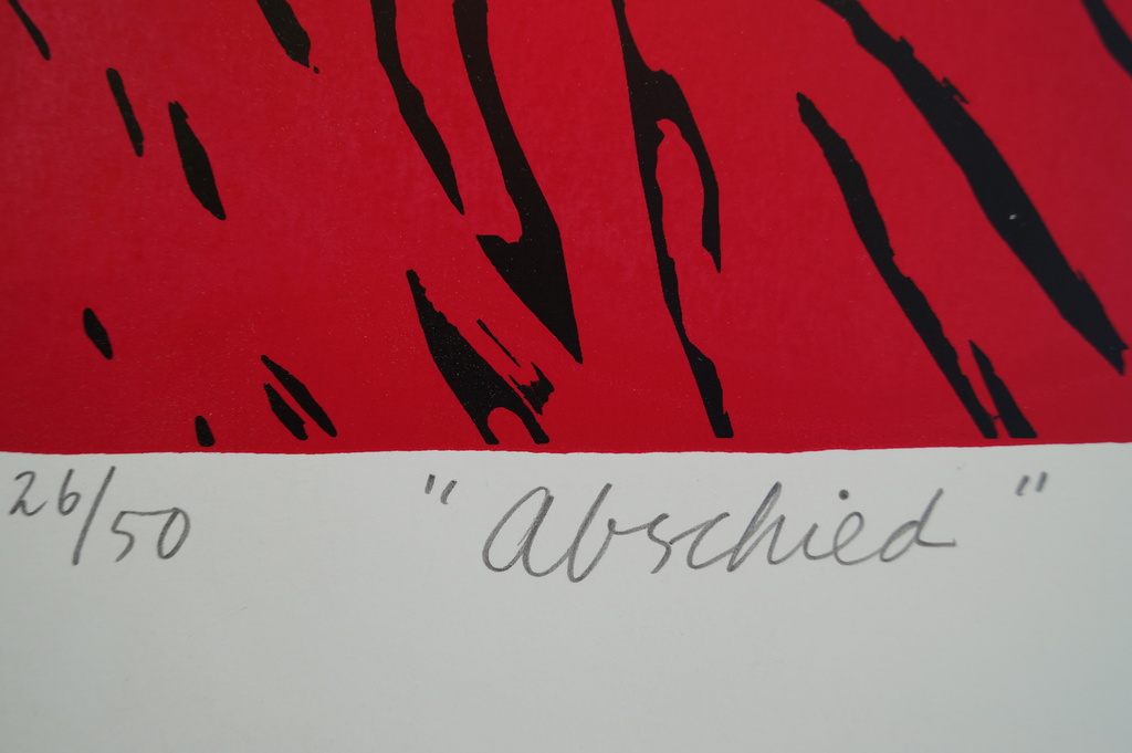 Maria Neefjes - gesigneerde zeefdruk - Abschied - 1987 - 50 ex. kopen? Bied vanaf 1!