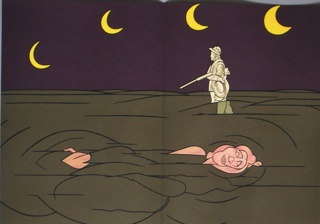 Valerio Adami - Moonlight - orginal kleurlitho 1981 kopen? Bied vanaf 25!