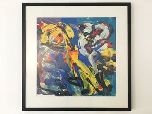 Karel Appel - Spelend in blauw - gesigneerde zeefdruk - oplage 300 ex. - 1977 kopen? Bied vanaf 600!