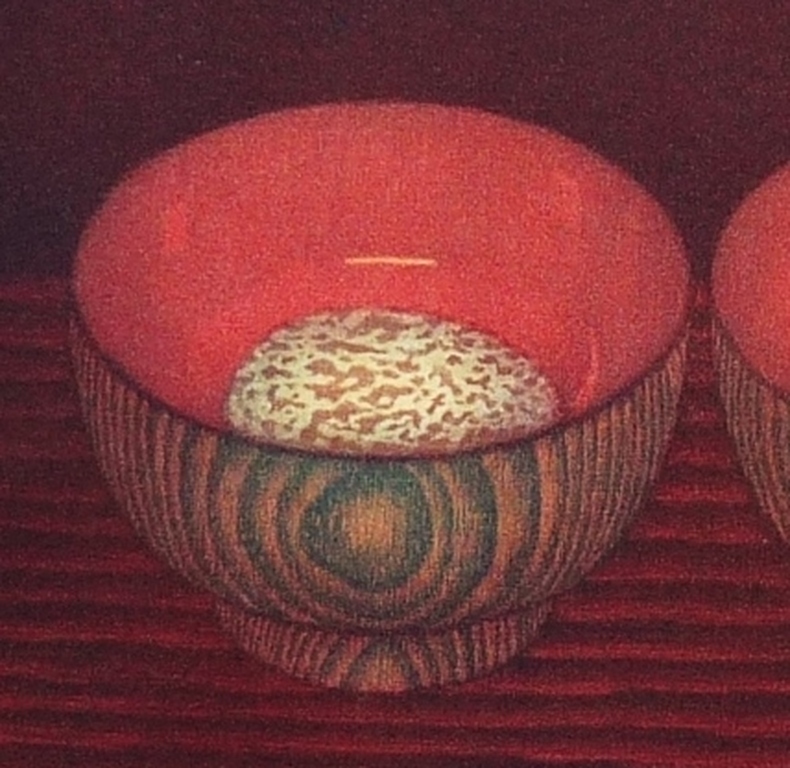 Joop Vegter: Kleurenets, Japanse kommen met eieren, Gesigneerd, 1996 kopen? Bied vanaf 100!