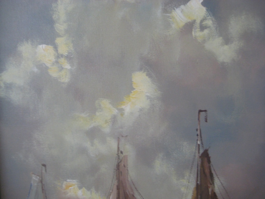 Jan Kelderman; Olieverf op doek; boot op strand  kopen? Bied vanaf 35!