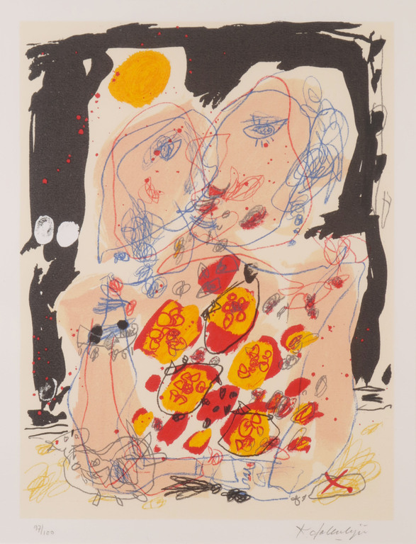 Kees Salentijn: Zeefdruk, Vestidos II - Ingelijst kopen? Bied vanaf 35!