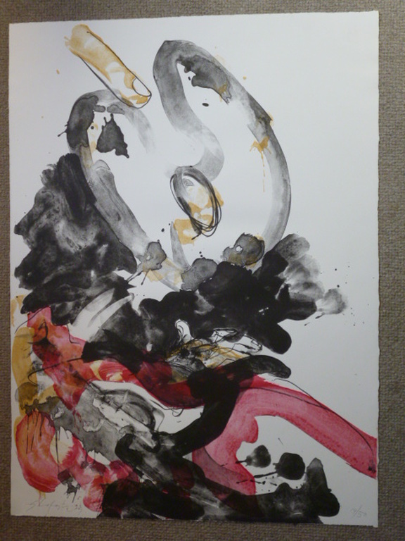 Ger Lataster - kleurenlitho - Abstract verkocht voor € 100!