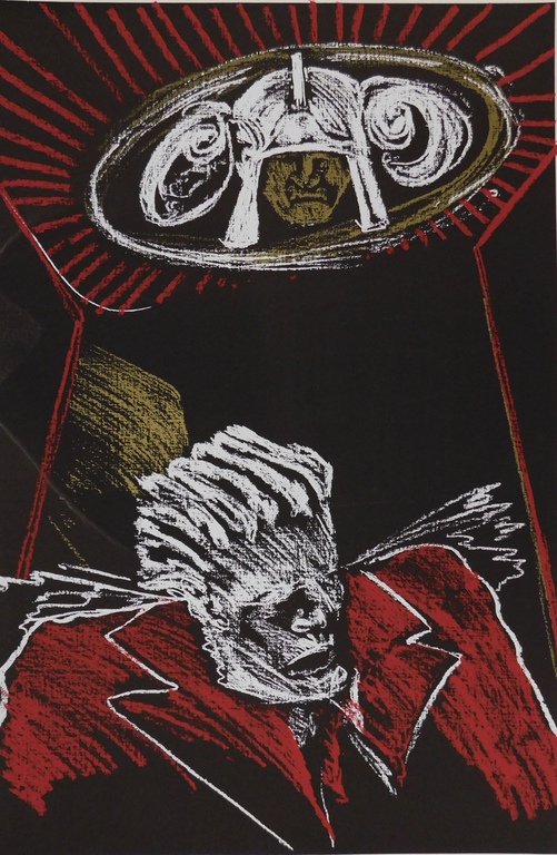 Dees de Bruyne - Kleurenlitho - Homme à la Veste Rouge verkocht voor € 50!