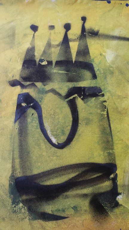 Herman Brood Queenshead schilderij GEEL tegen lagere eindejaarsprijs! verkocht voor € 589!