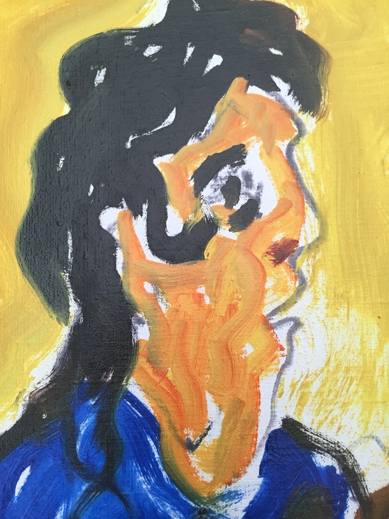 JAN SIERHUIS origineel schilderij Titel: het gesprek kopen? Bied vanaf 1!