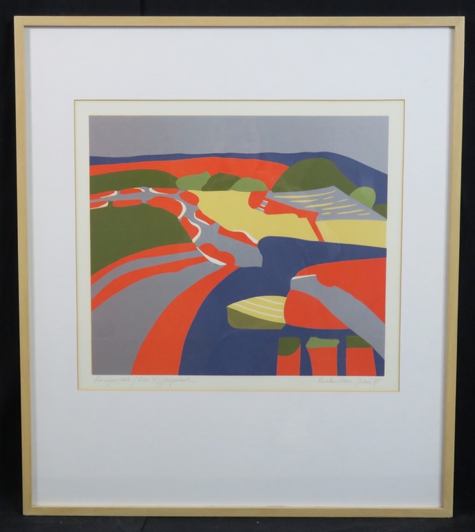 Harr Scheffer: Linosnede, Liesingerplak - Ingelijst verkocht voor € 35!