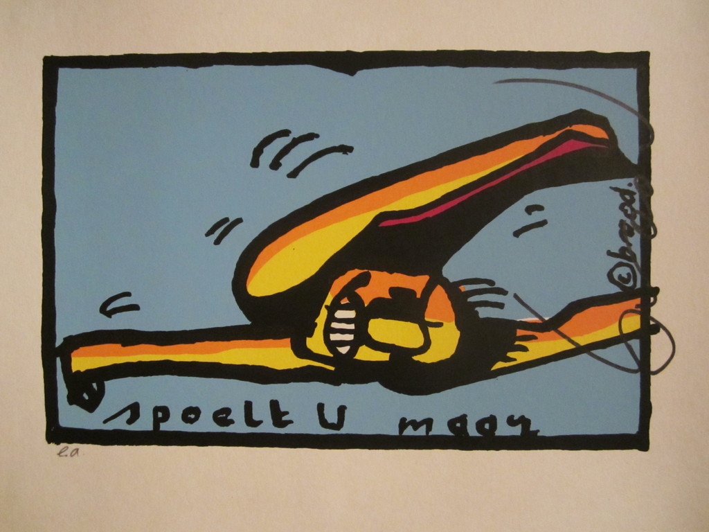 Herman Brood: Zeefdruk  verkocht voor € 55!