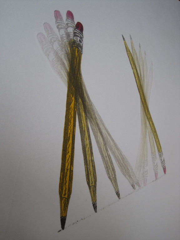 Bept.Oplage (9 van 10) diepdruk Reliëf Ets "potloden" van Dies de Jonge (1948-)  kopen? Bied vanaf 1!