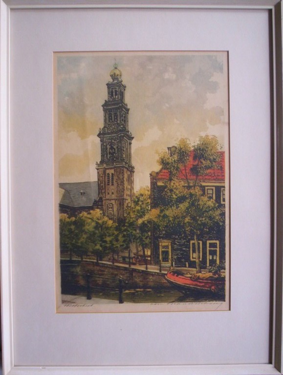 Cornelis Brandenburg.1884-1954.Amsterdam.Westerkerk. verkocht voor € 125!