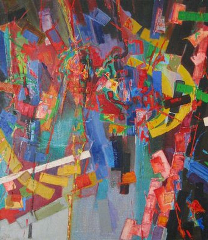 Zonder titel olieverf op doek kopen? Bied vanaf 3000!