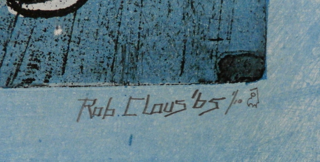 Rob Clous - ets/aquatint: ruimtevaart - 1965 - oplage: 10 stuks kopen? Bied vanaf 35!