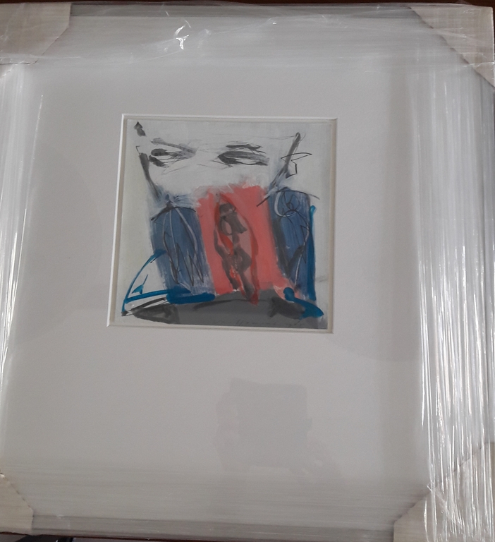 P Warffemius , zonder titel, gesigneerd ,Origineel acryl  verkocht voor € 50!