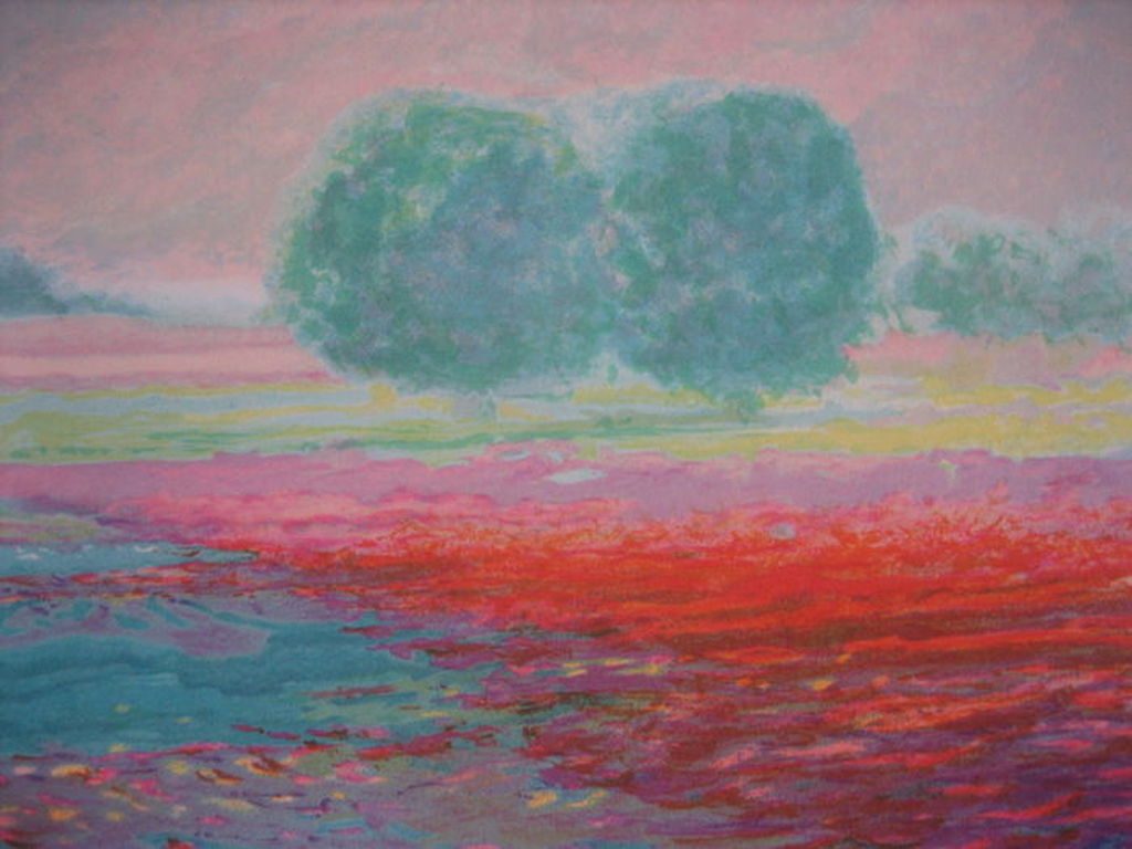 Les trois hêtres - Lithografie - Handgesigneerd - Oplage 170+180 kopen? Bied vanaf 40!