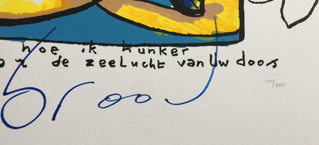Herman Brood - Oh, hoe ik hunker - Originele hand gesigneerde zeefdruk kopen? Bied vanaf 1!