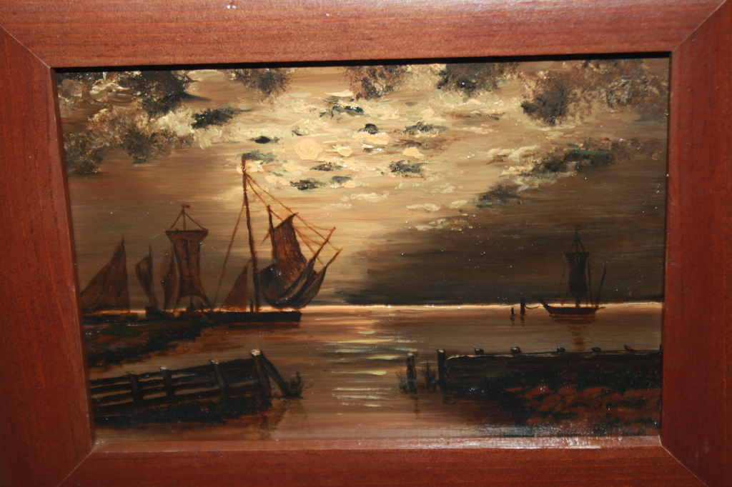 Boten op zee bij maanlicht - hollandse school kopen? Bied vanaf 1!