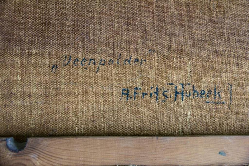 Frits Hubeek: olieverf, Veenpolder kopen? Bied vanaf 400!