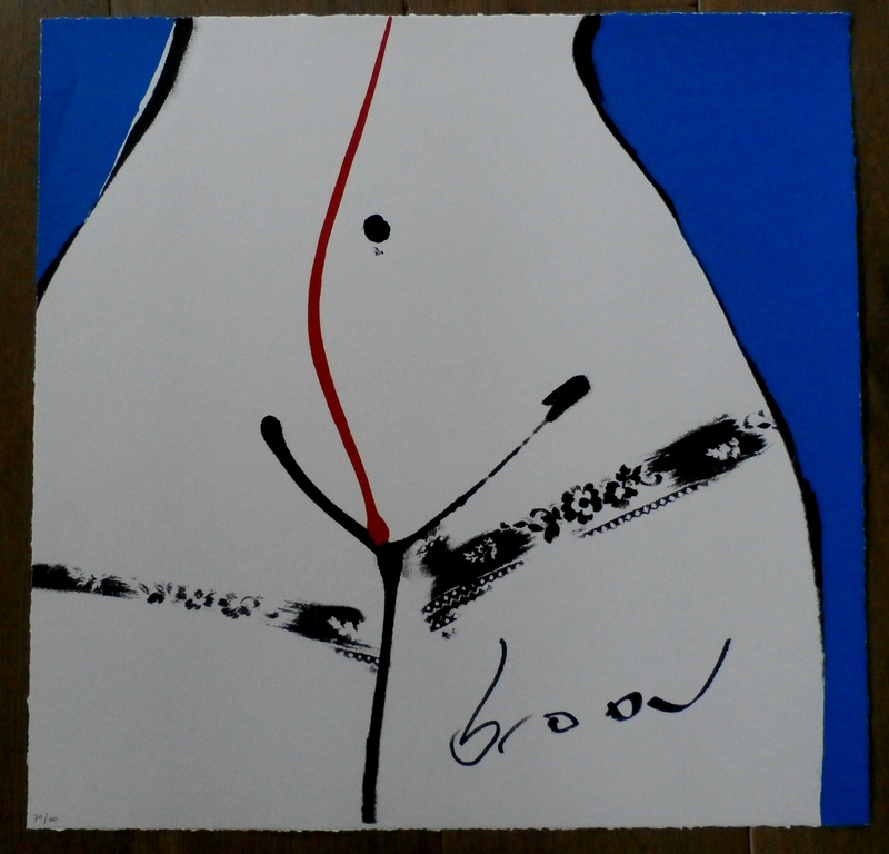 Herman Brood - zeefdruk: Hips - blauw kopen? Bied vanaf 199!