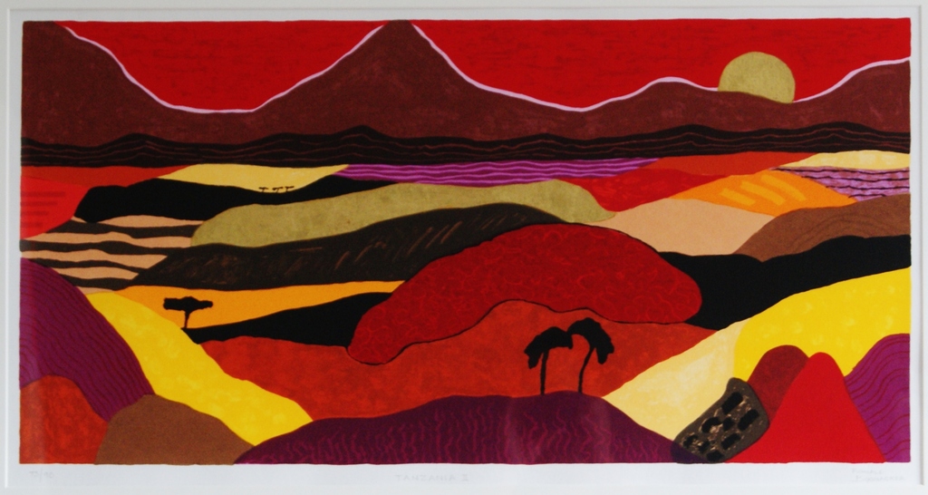 Ronald Boonacker zeefdruk 'Tanzania II' ingelijst. kopen? Bied vanaf 75!