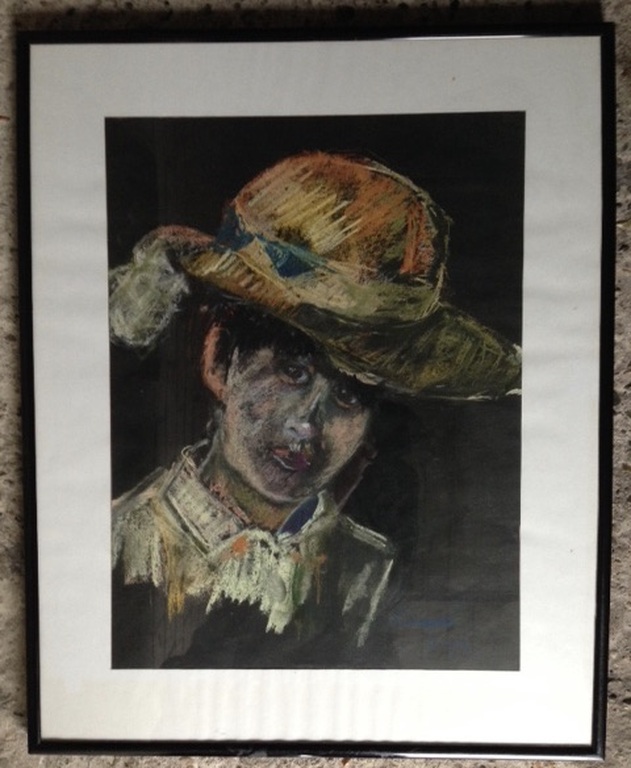 Prachtige krijttekening gesigneerd Gemma 1992 - 51 x 41 cm. kopen? Bied vanaf 1!