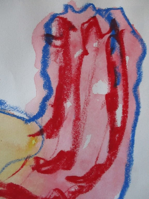 Anton Heyboer - crayon en aquarel op molenpapier - spetterkip kopen? Bied vanaf 1!