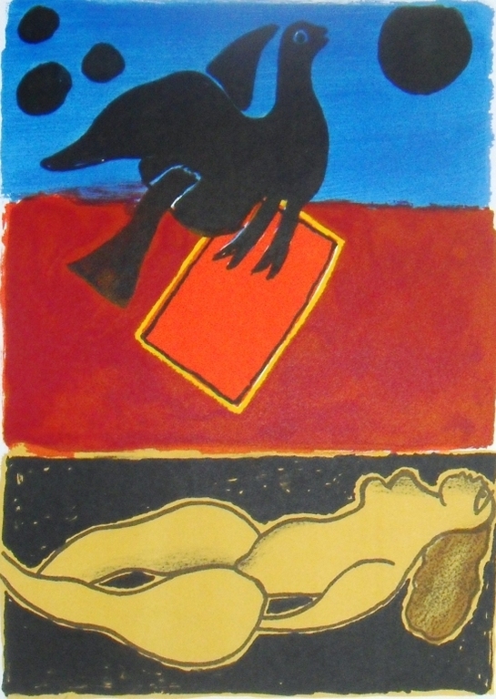 Corneille : Vogel in blauw ( litho ) kopen? Bied vanaf 1!