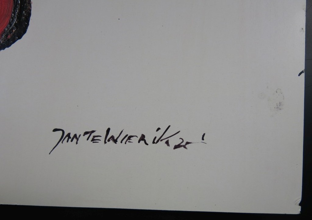 Jan te Wierik: Gemengde verftechnieken op papier, Vreemd wezen kopen? Bied vanaf 1000!