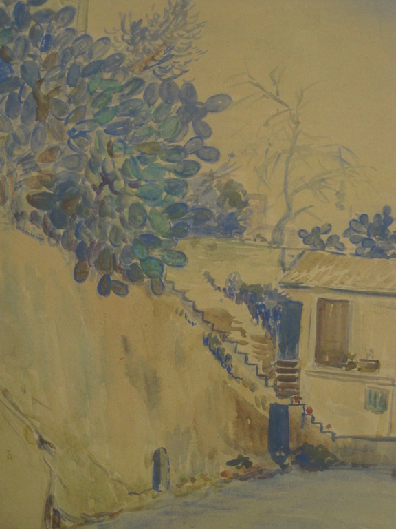 Ger Langeweg 1891-1970 aquarel "Menton" gesigneerd 1950 kopen? Bied vanaf 1!