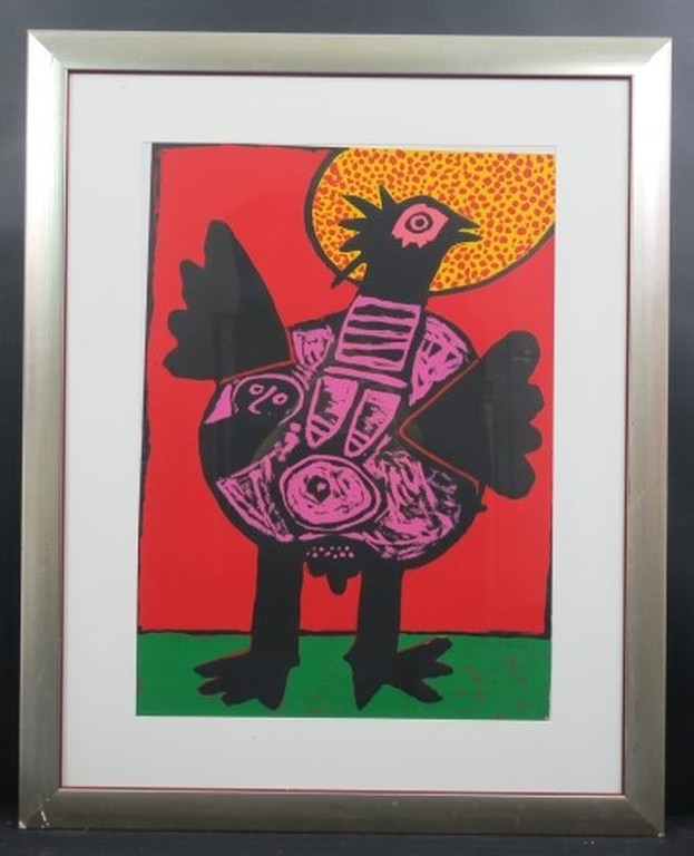 Corneille: Zeefdruk, Vogel - Ingelijst (groot) kopen? Bied vanaf 180!