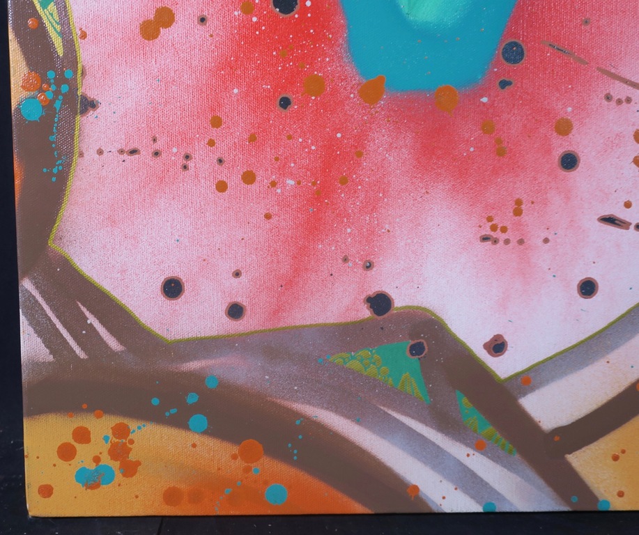KOOR: Spray paint op doek, The inner city kopen? Bied vanaf 250!