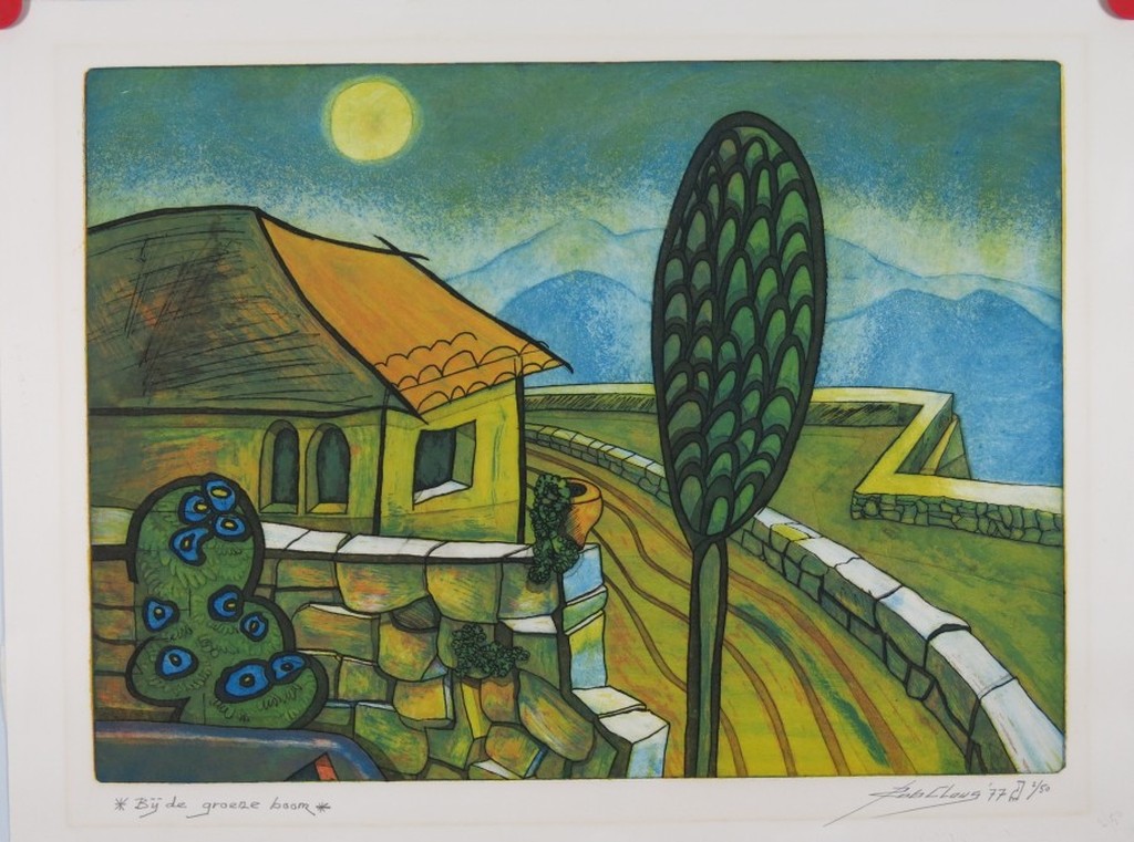 Rob Clous: Kleurenets en Aquatint, Bij de groene boom kopen? Bied vanaf 1!