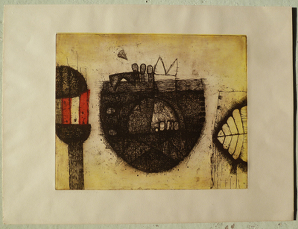 Guillaume le Roy: meer kleurige abstracte ets/aquatint kopen? Bied vanaf 55!