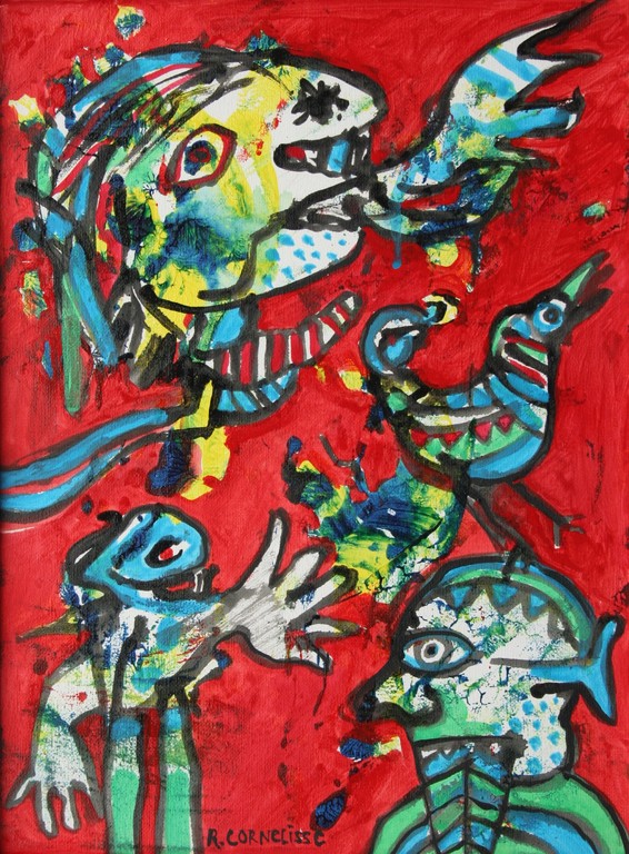 Ruud Cornelisse - Acrylverf op doek - zonder titel verkocht voor € 65!