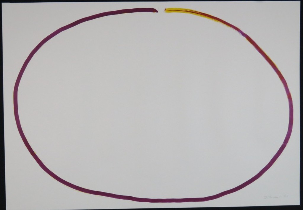 Rob van Koningsbruggen: Litho, Ovaal paars/geel (groot) kopen? Bied vanaf 80!